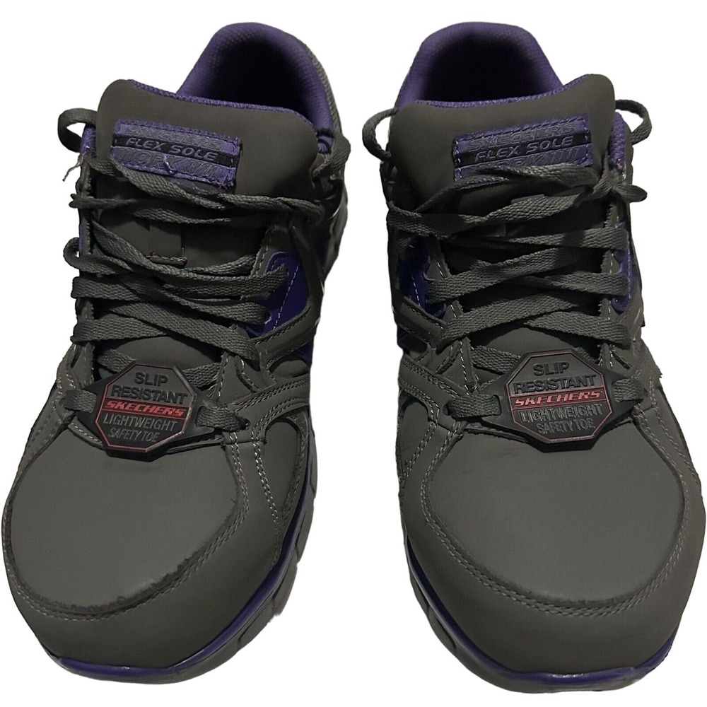 Skechers Women's Work Synergy‎ Sandlot (761) Gray/Purple Size 8 1/2